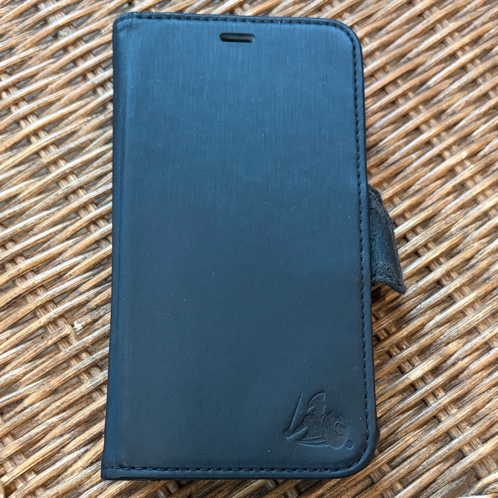 Elegant Black Leather Phone Case